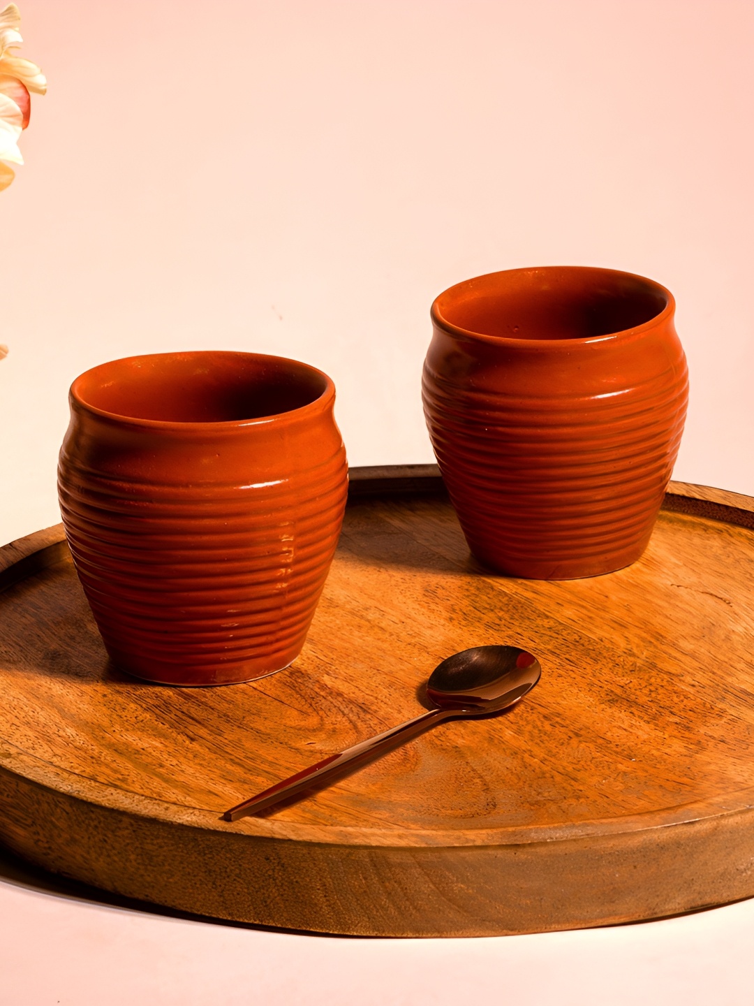 

Storepedia Brown Textured Ceramic Matte Cups Set