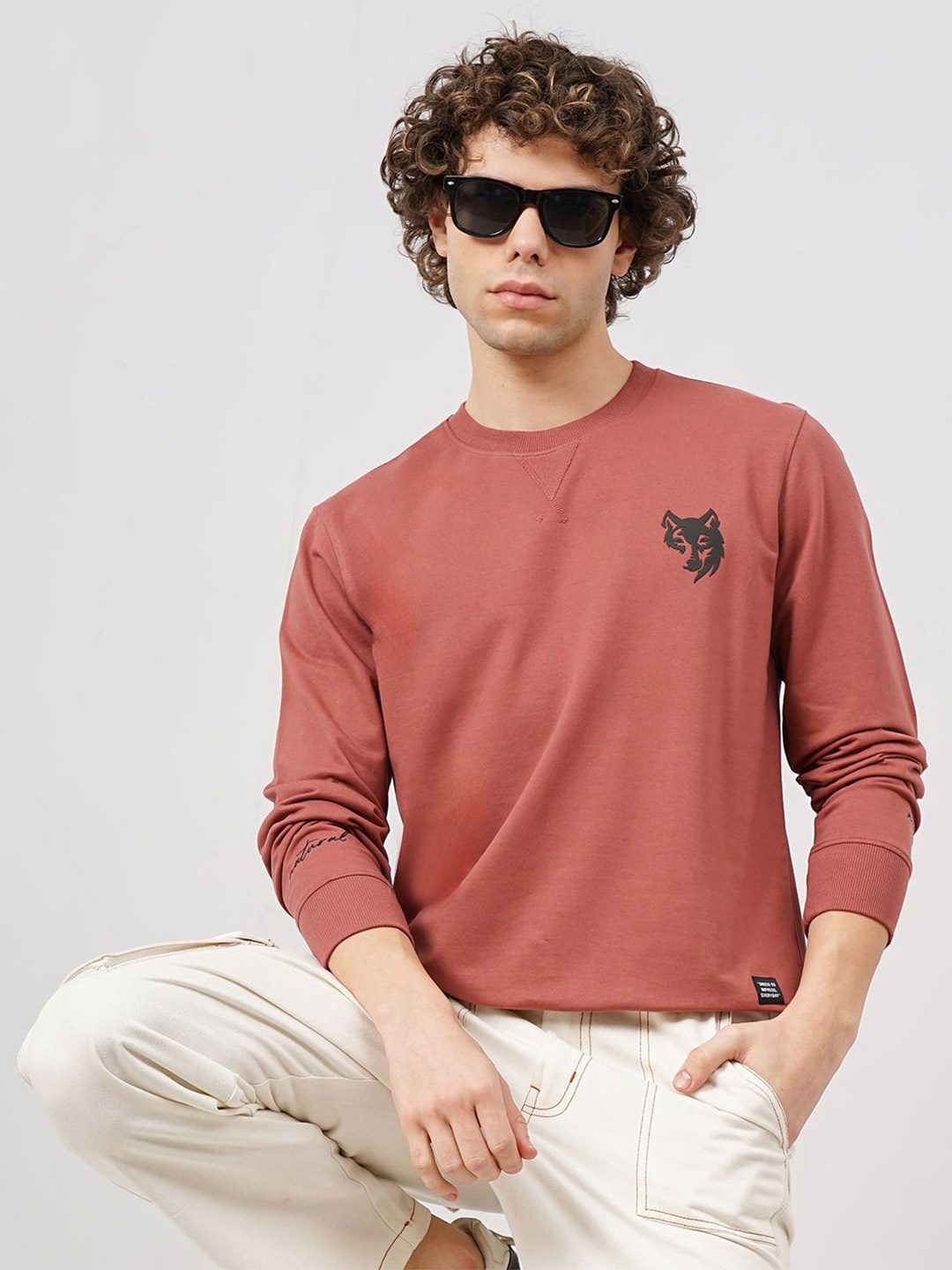 

Genoa Men Printed Sweatshirt, Rust