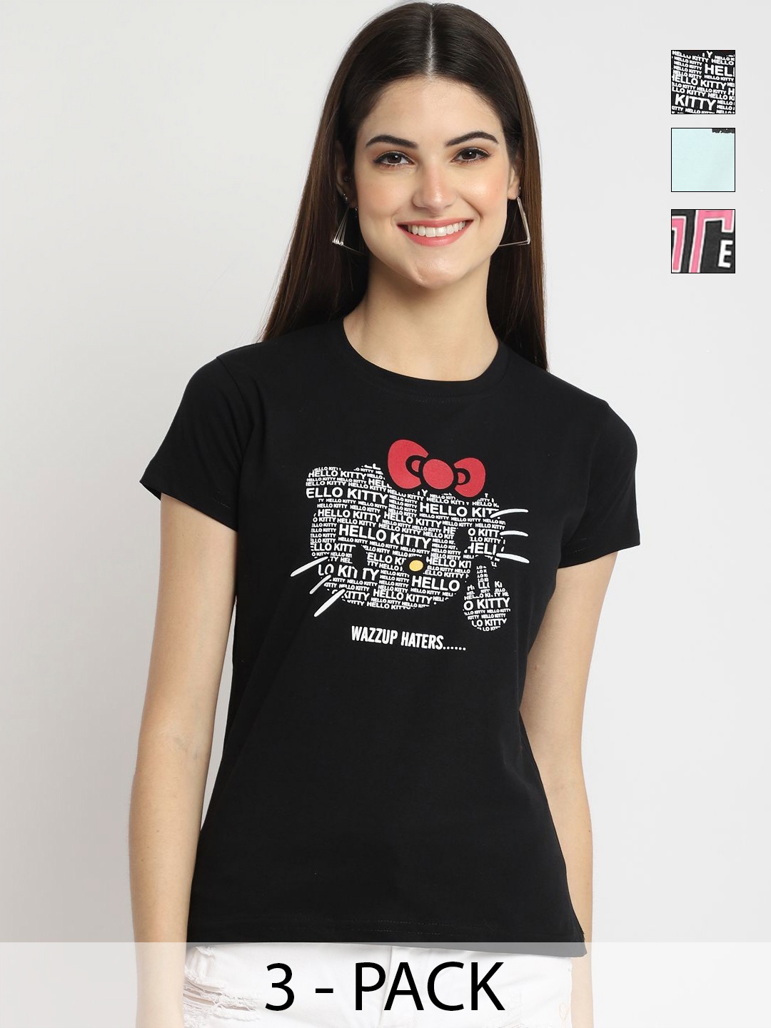 

Dreambe Women Typography Printed T-shirt, Multi
