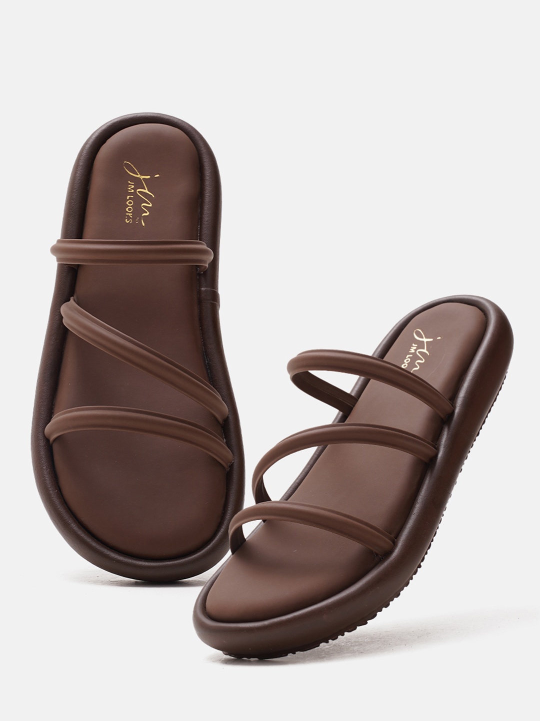 

JM Looks Girls Fashion Comfortable Sole Heel Sandals, Brown