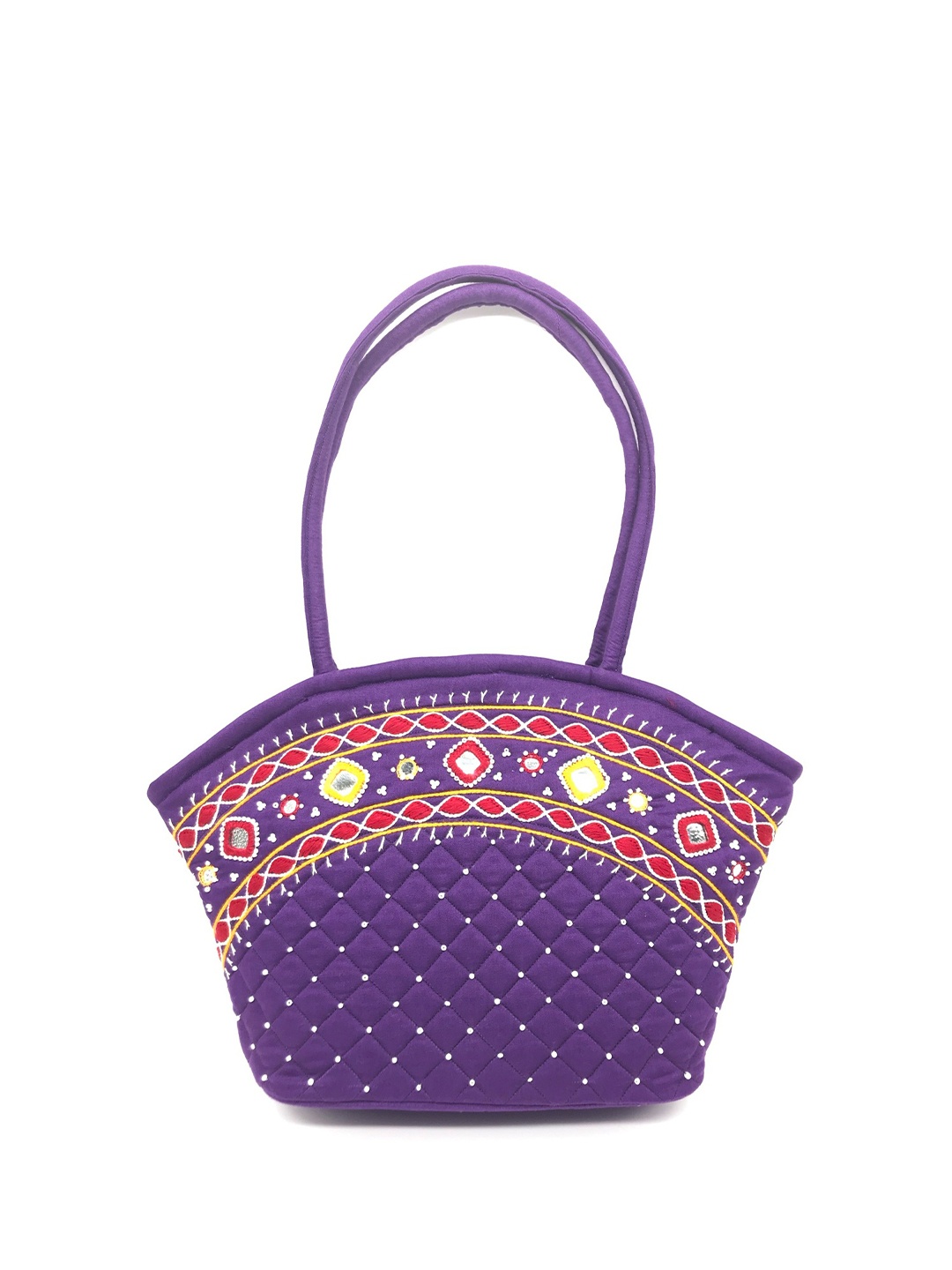 

SriShopify Handicrafts Embellished Swagger Shoulder Bag, Violet
