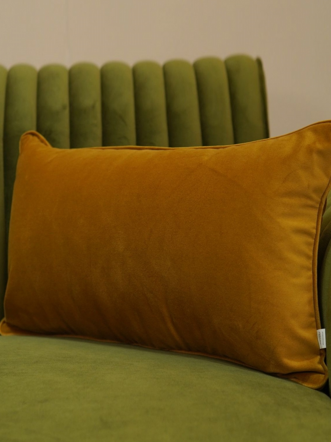 

WOODEN STREET Brown Velvet Rectangle Cushion Covers