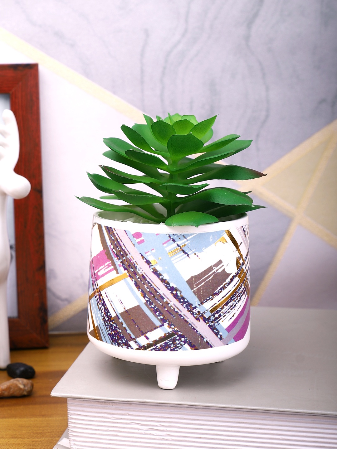 

Myntra Elegant Homes White 1 Pieces Artificial Plant With Pot