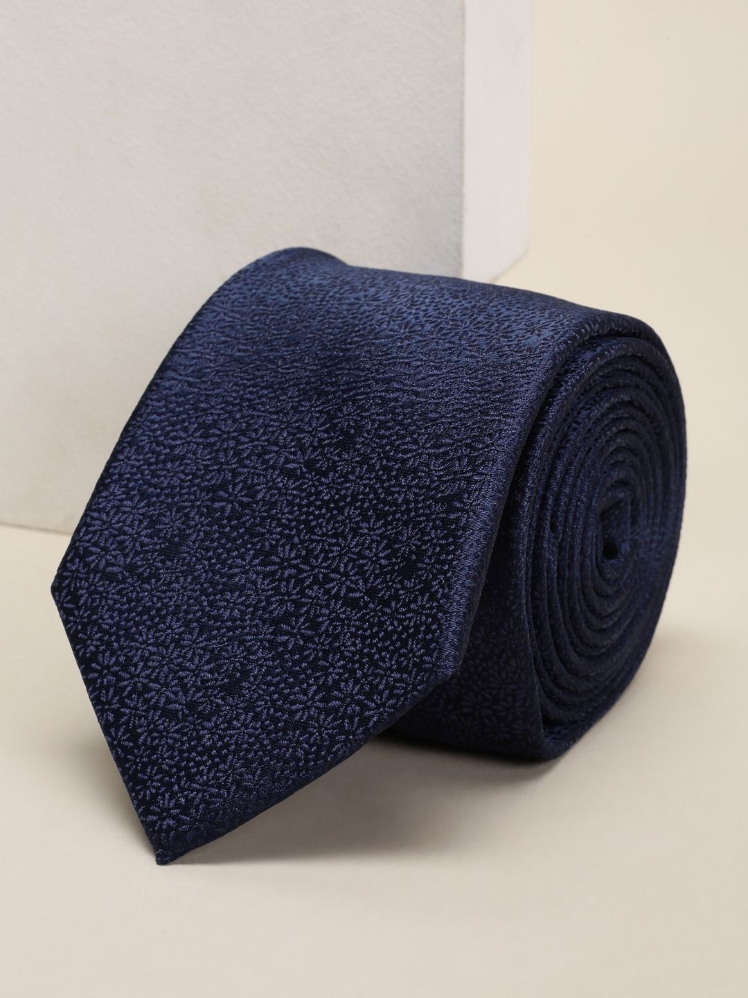 

Louis Philippe Men Woven Design Fashion Ties, Navy blue