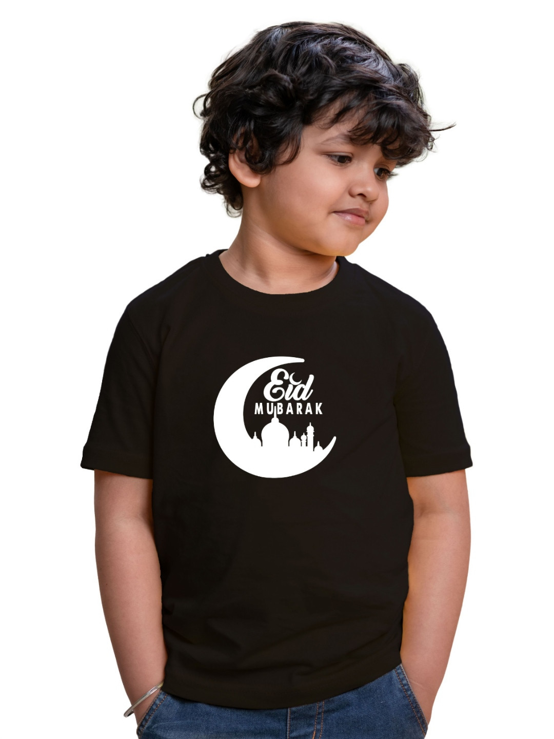 

Chombooka Kids Graphic Printed Round Neck Cotton T-shirt, Black