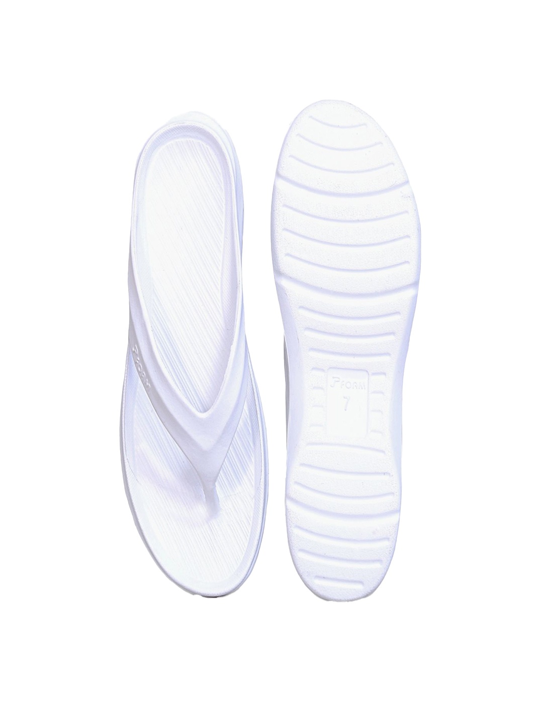 

KNIEVL Men Thong Flip-Flops, White