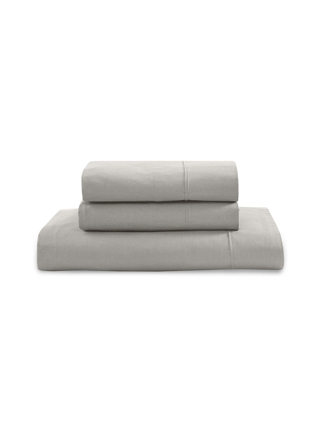 

LANE LINEN Silver-Toned 144 TC King Bedsheet with 2 Pillow Covers