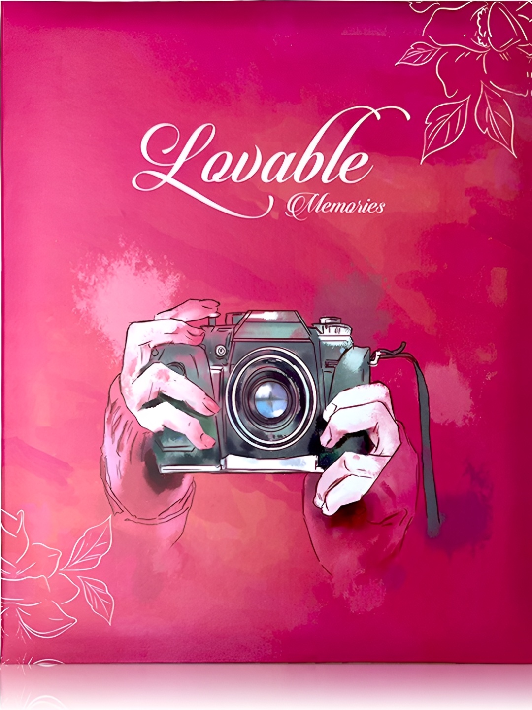 

SEHAZ ARTWORKS Pink Printed Photo Album Book