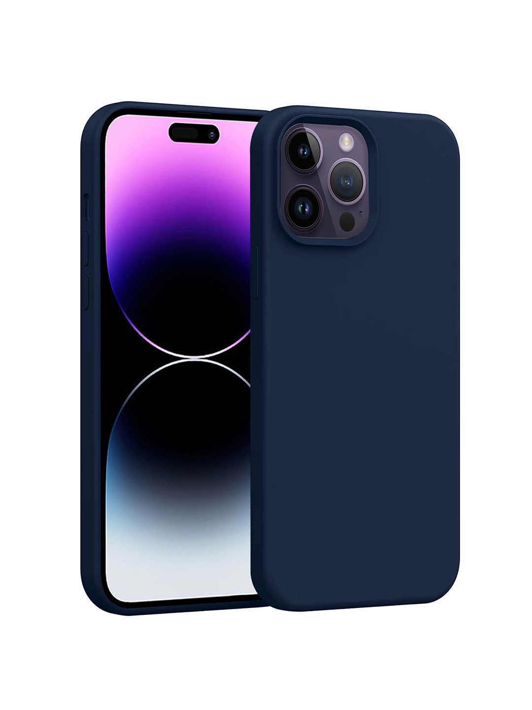 

LIRAMARK Solid iPhone 14 Pro Max Impact Resistant Back Case, Navy blue
