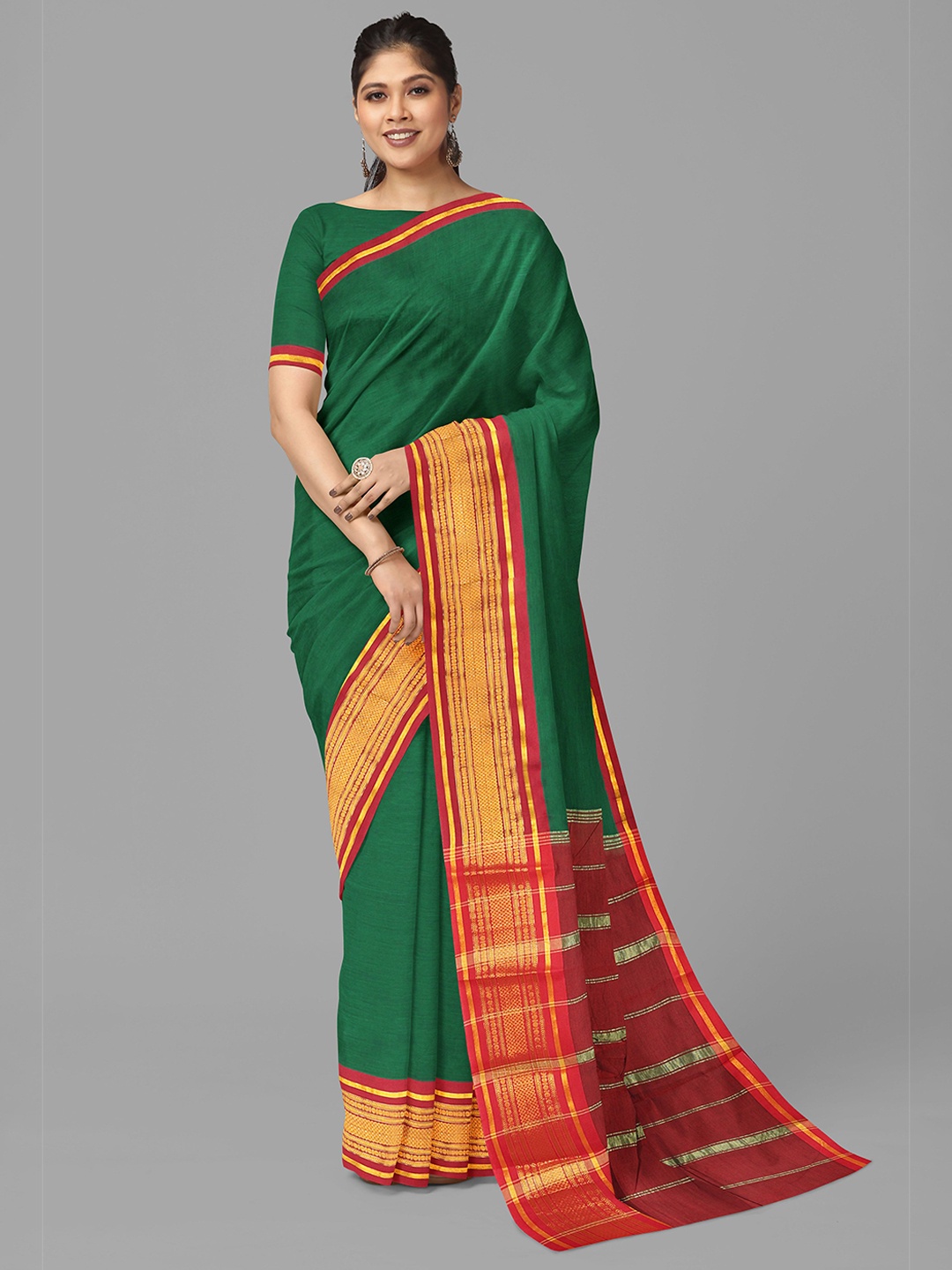 

The Chennai Woven Design Silks Saree, Green