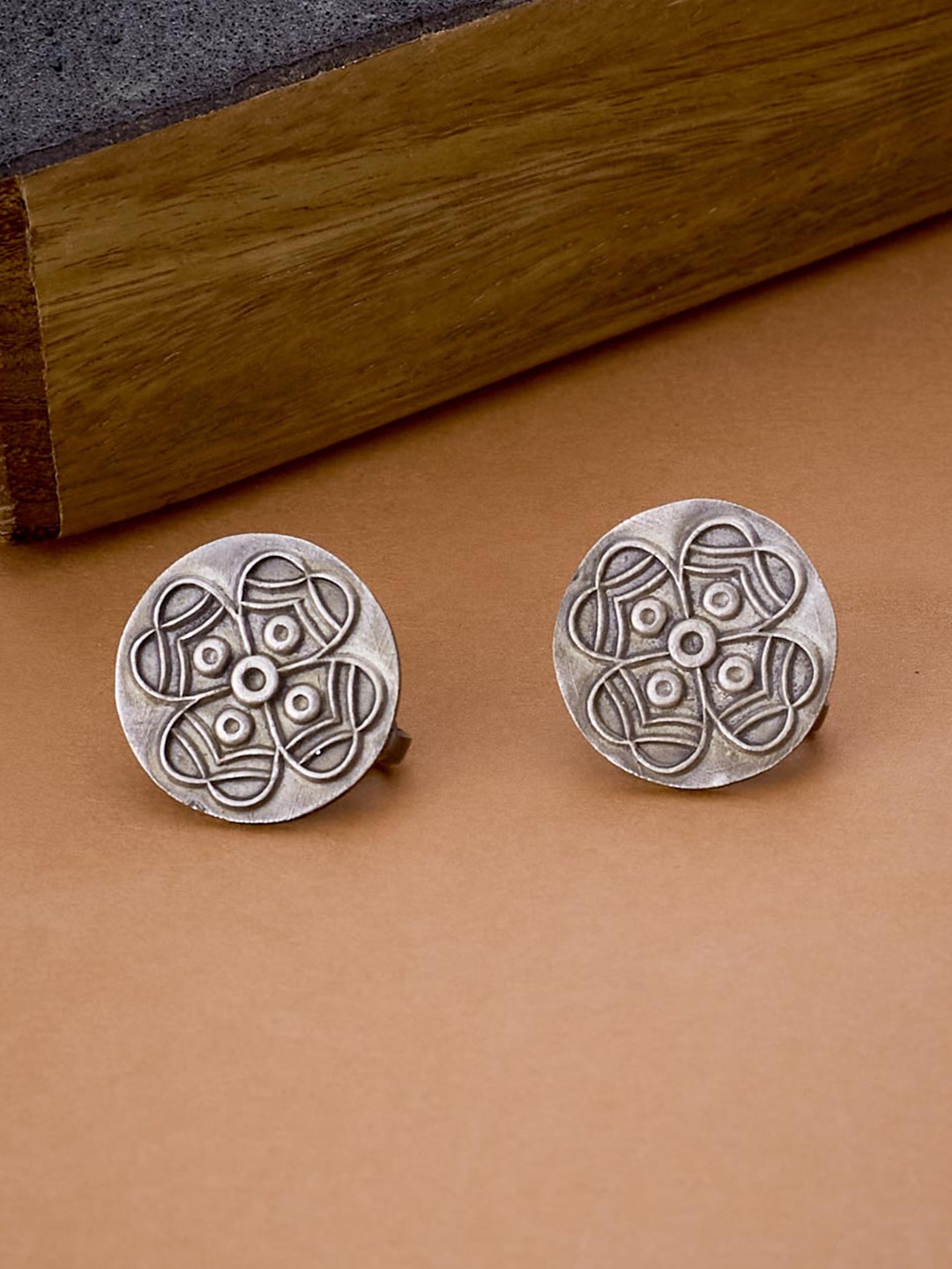 

Fabindia Contemporary Studs Earrings, Silver