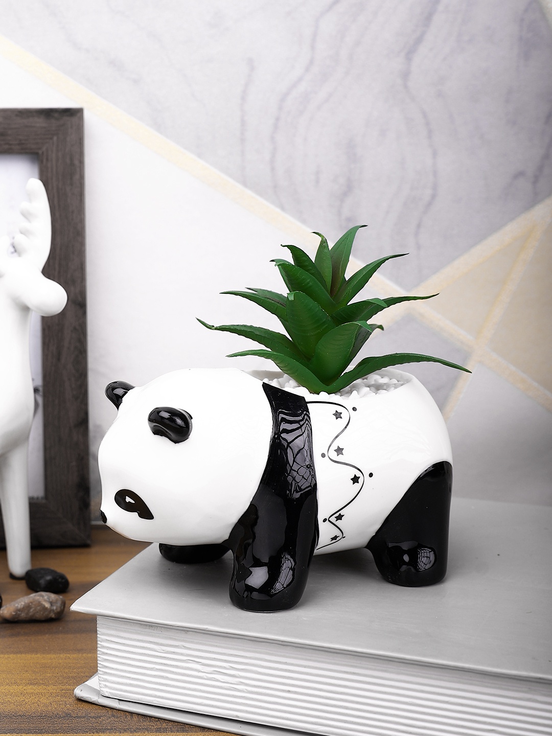 

Myntra Elegant Homes Black 1 Pieces Artificial Plant With Pot