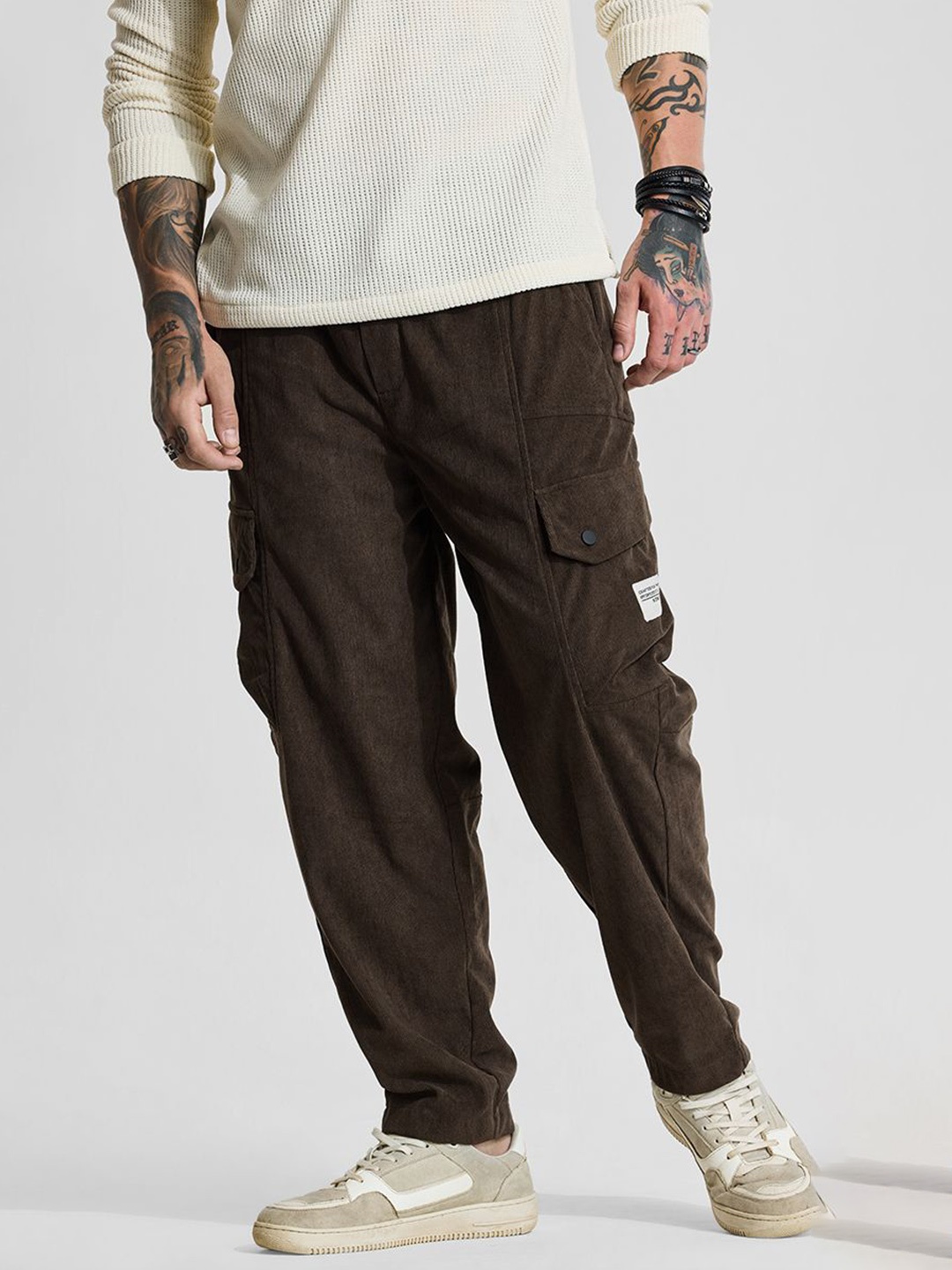 

Snitch Men Brown Mid-Rise Relaxed Fit Trouser