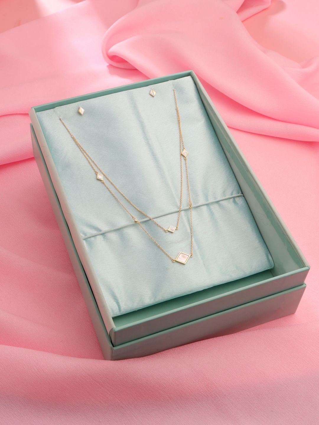 

Kicky And Perky 925 Sterling Silver Gold-Plated Pearls Layered Necklace Set