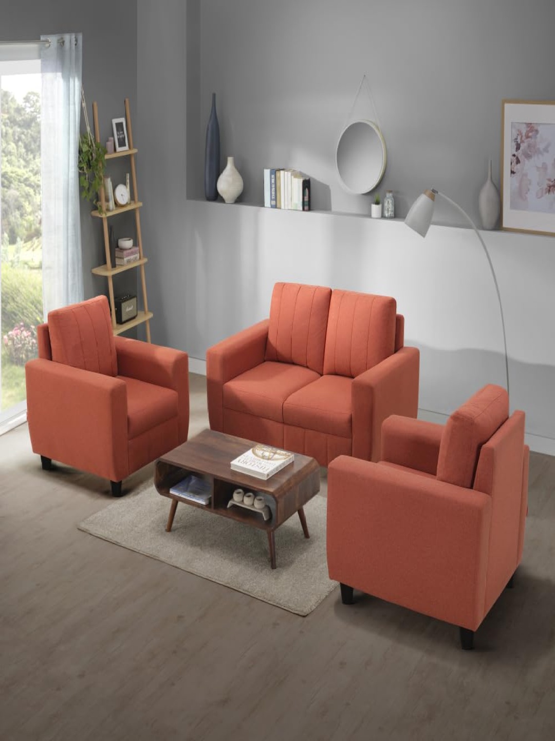

Sleepyhead Bae 4 Seater Sofa Set Fabric Ember Orange
