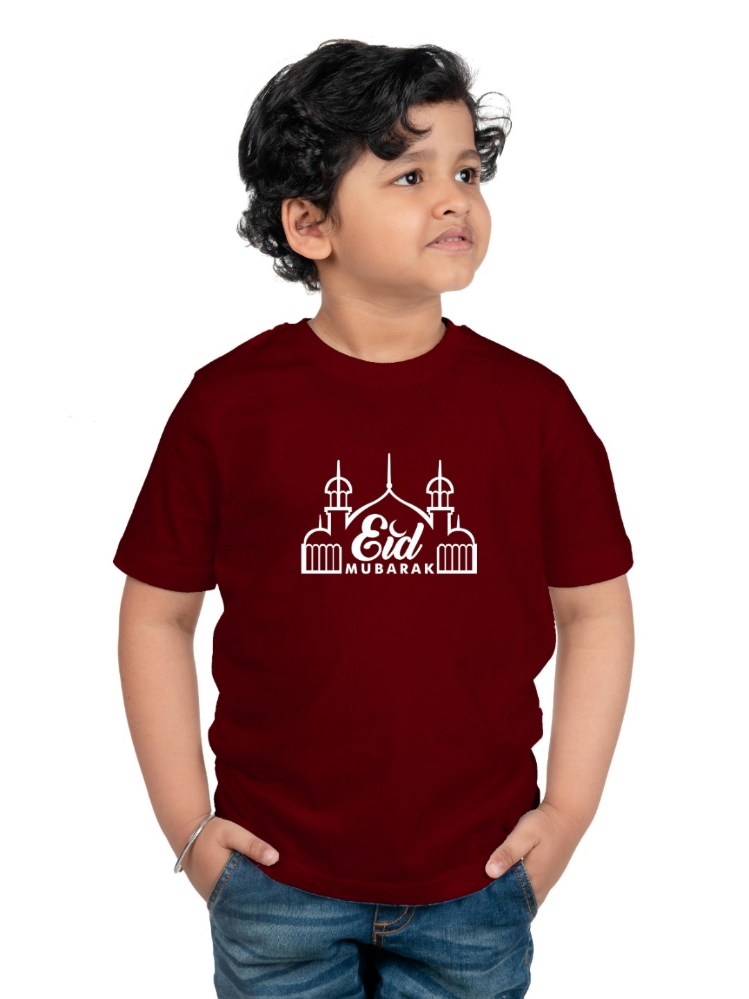 

Chombooka Kids Graphic Printed Round Neck Cotton T-shirt, Maroon