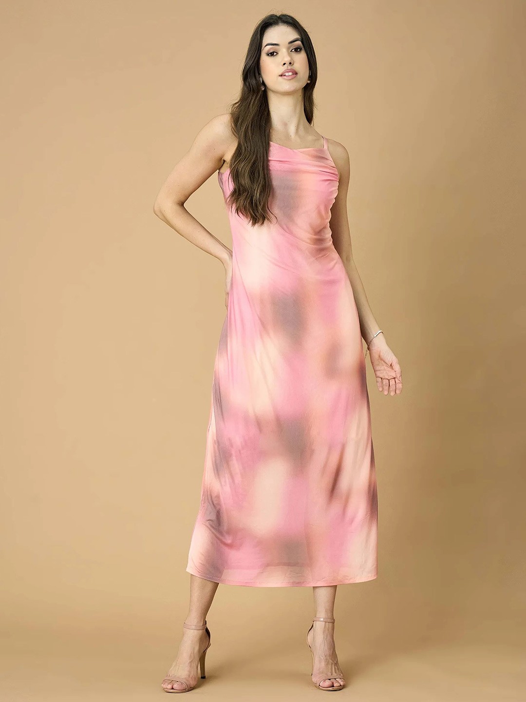 

all about you Women Dyed A-Line MIdi Dress, Pink