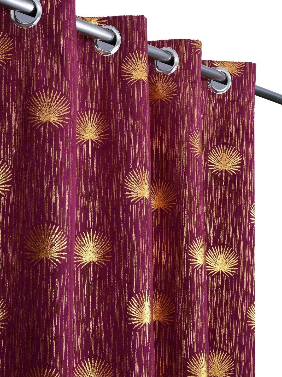 

Galaxy Home Decor Purple Set of 2 Room Darkening Door Curtain