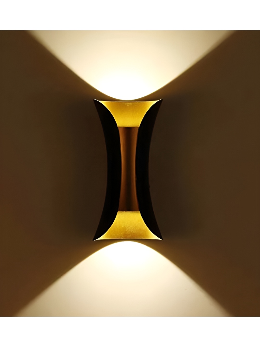 

KINIS Black & Gold Toned Acrylic Quirky Cylinder Shaped Wall Lamp