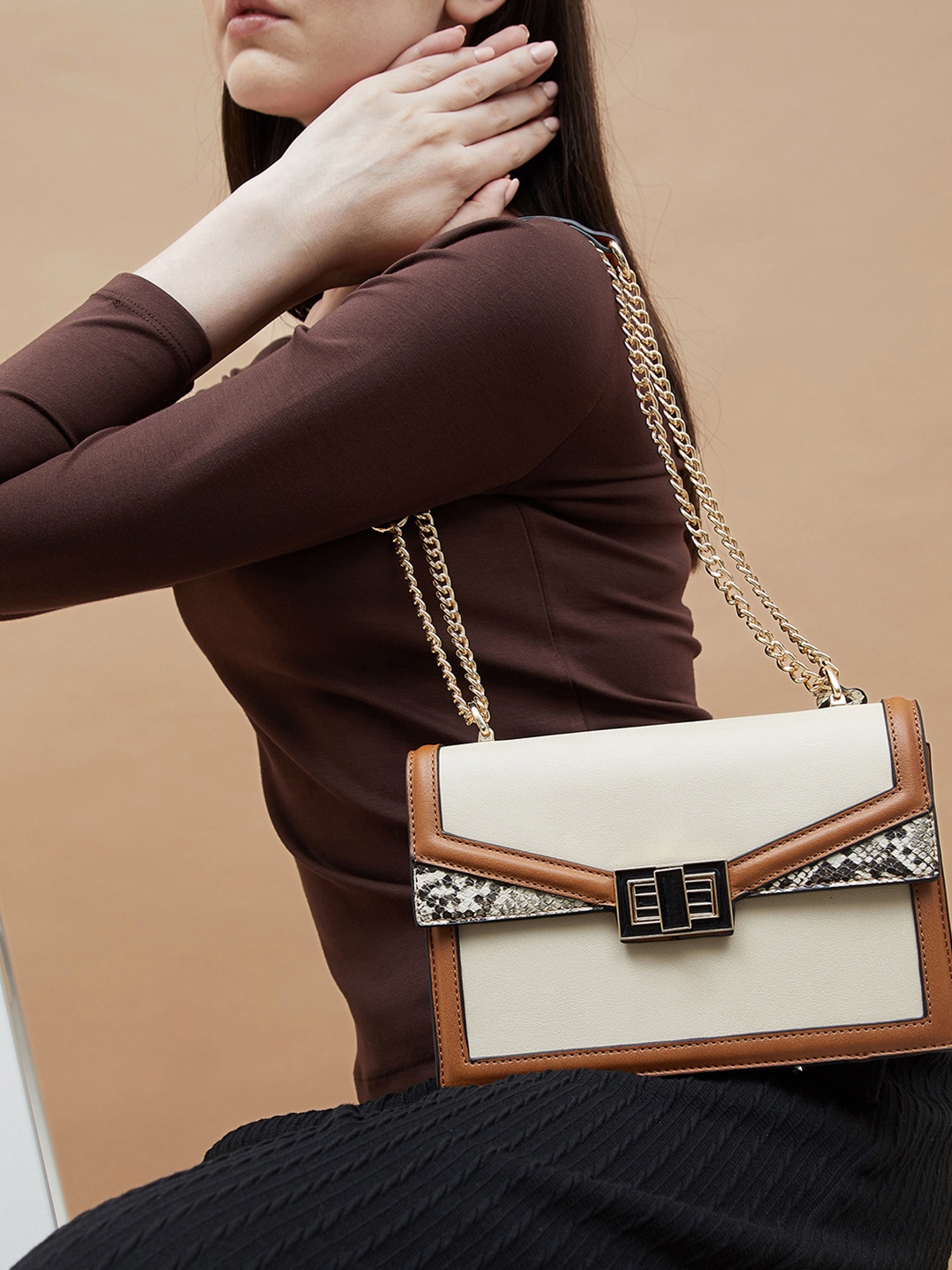 

CODE by Lifestyle PU Sling Bag, Tan