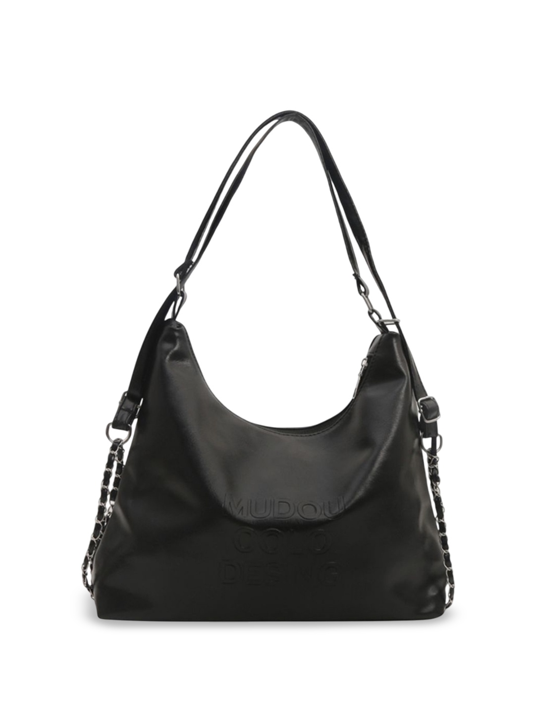 

DressBerry Women Solid Hobo Bag, Black