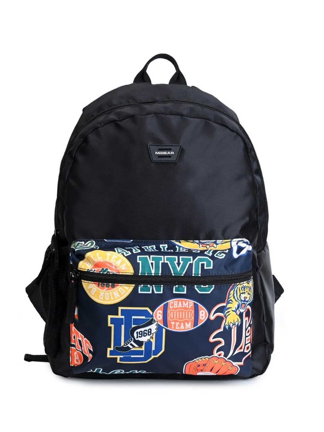 

migear Men Graphic Backpack, Black