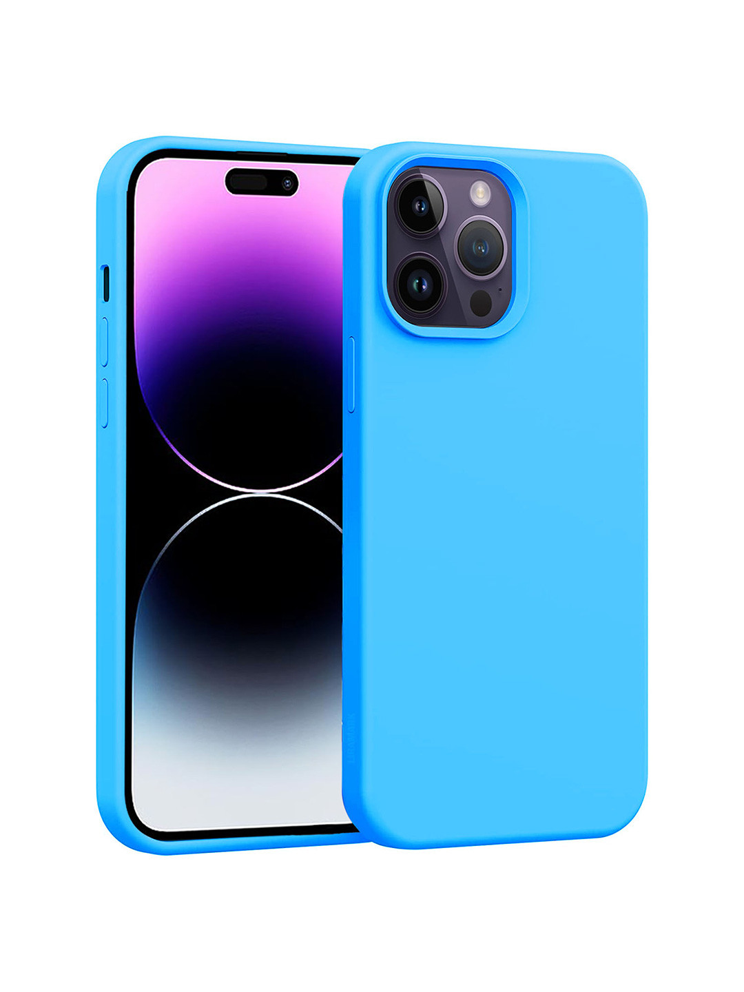 

LIRAMARK Liquid Silicone Soft Back Cover Case for Apple iPhone 14 Pro Max, Blue