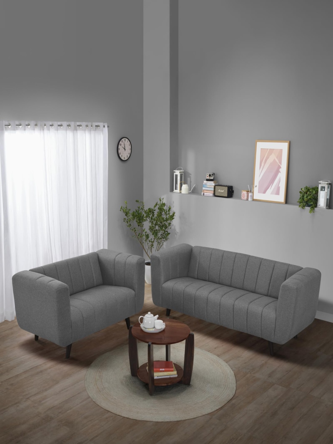 

Sleepyhead Kiki 5 Seater Sofa Set Fabric Graphite Grey