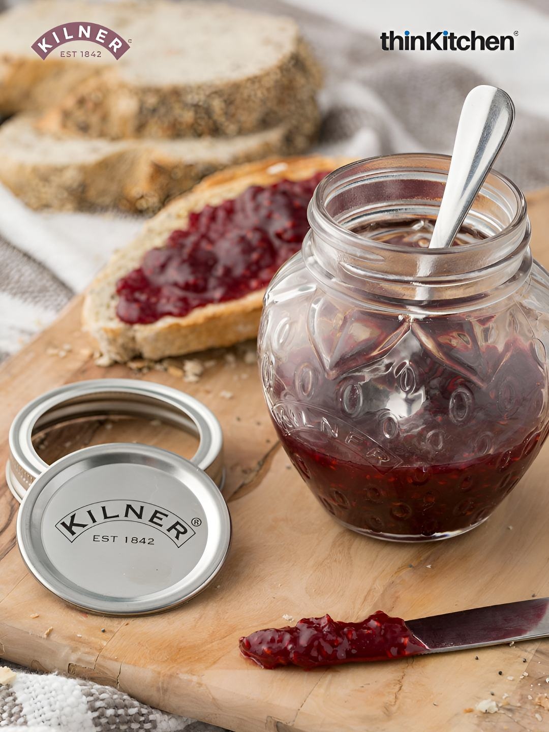 

KILNER Transparent Metal Dishwasher Safe Canister Container 400 ml