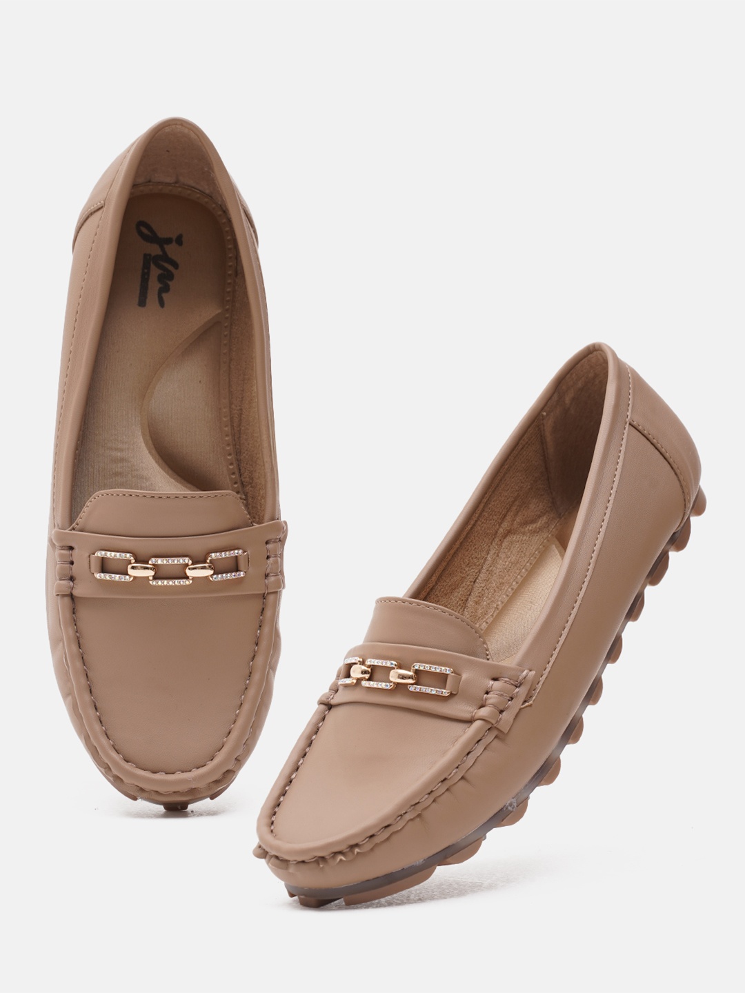 

JM Looks Stylish Loafer for Girls, Beige