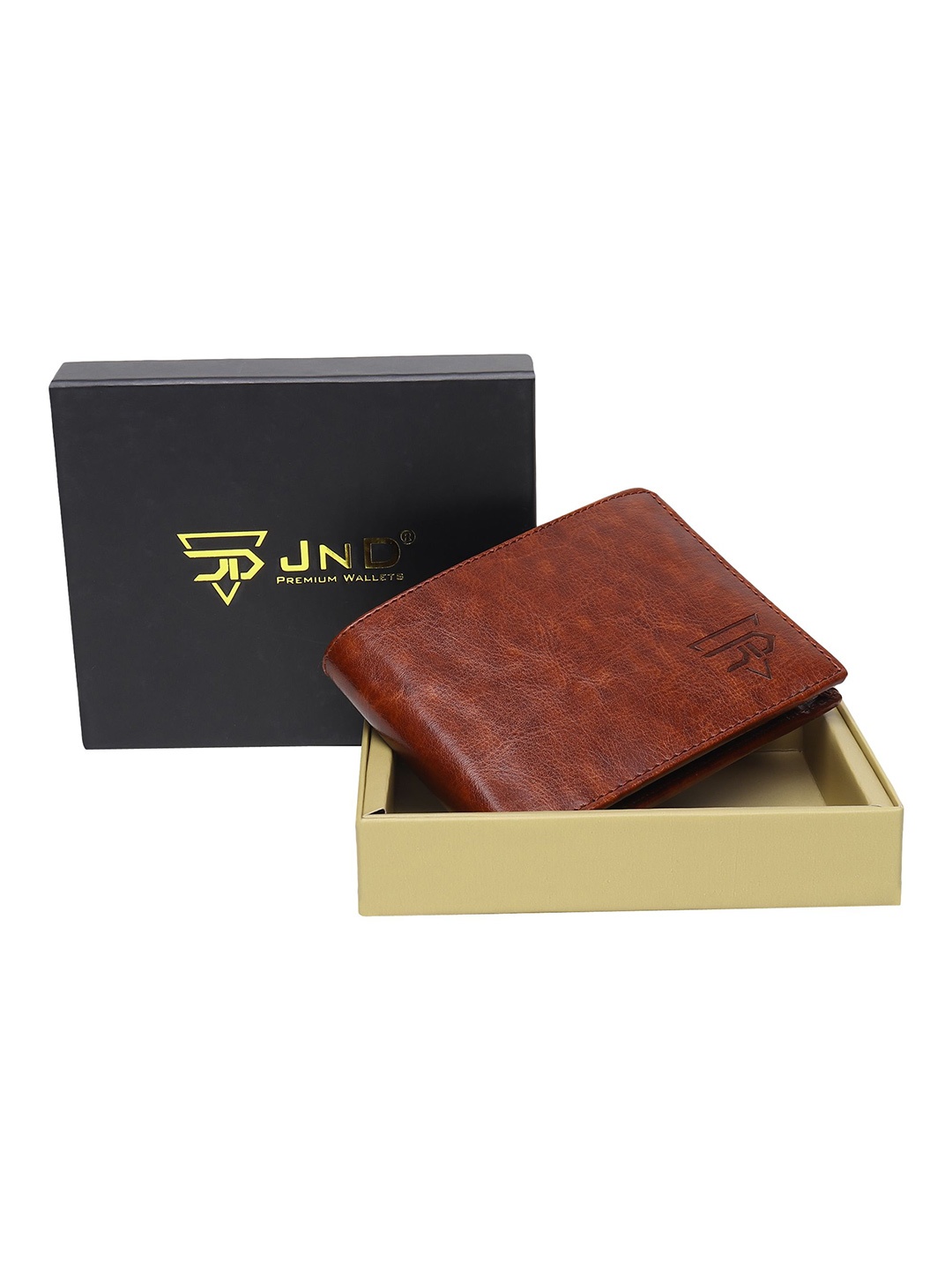 

JND Men PU Two Fold Wallet, Tan