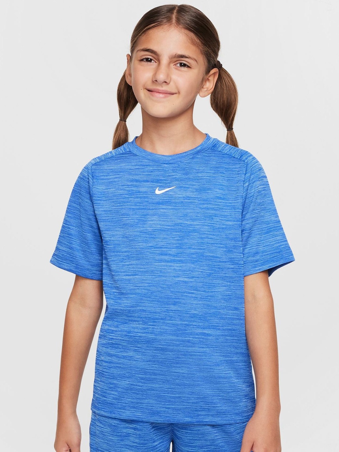 

Nike Girls Striped Regular T-shirt, Blue