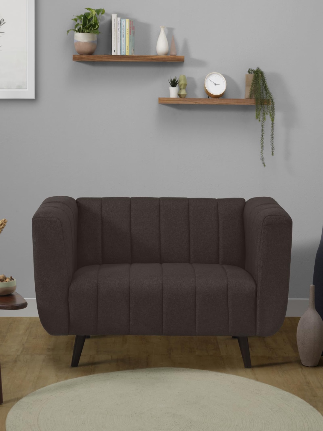 

Sleepyhead Kiki 2 Seater Sofa Fabric Earth Brown 2 Person Sofa