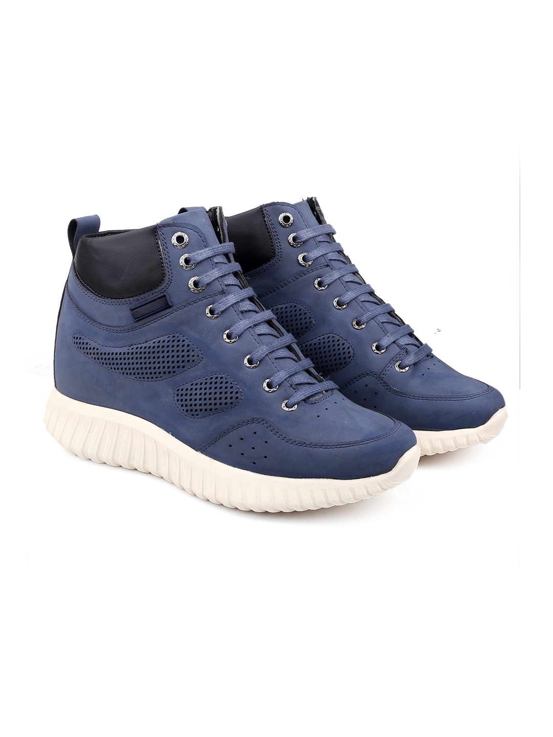 

riffway Men Patent Leather Sneakers, Blue