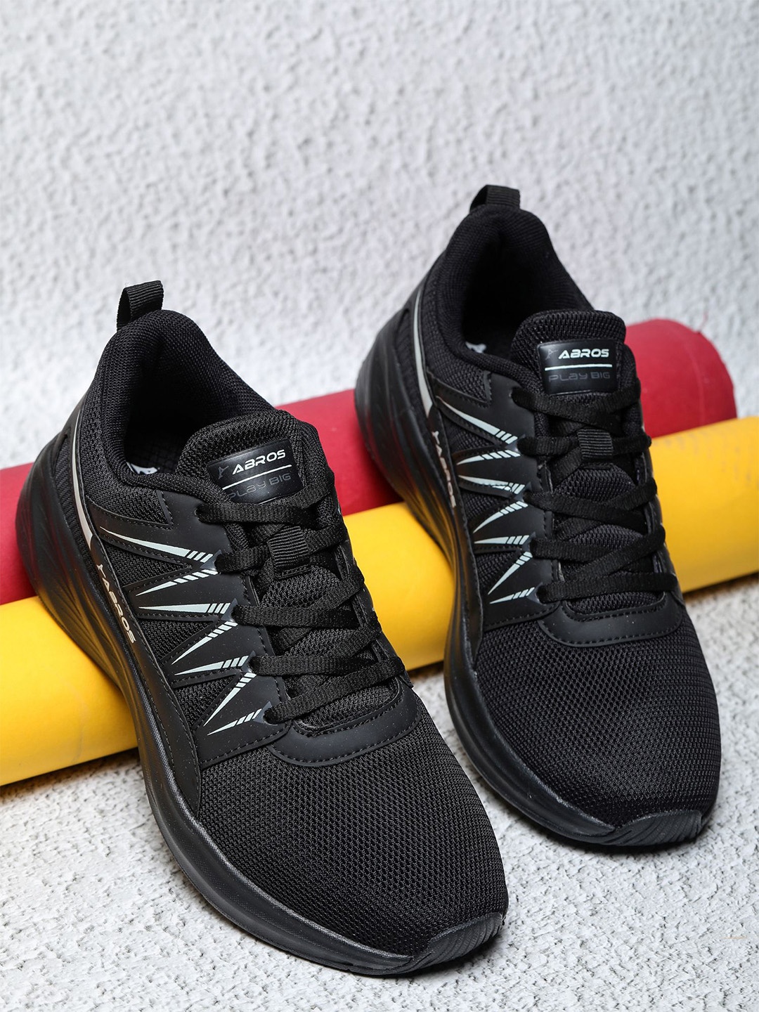 

ABROS Eclipse Men Lace-Ups Air Running Shoes, Black