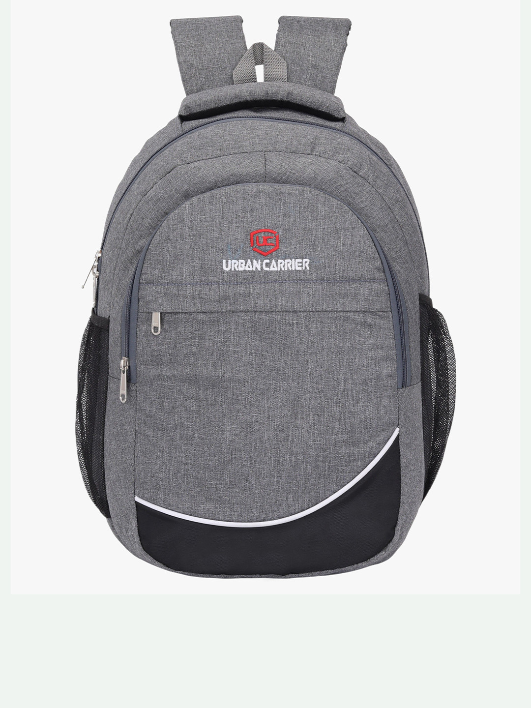 

URBAN CARRIER Unisex Brand Logo Backpack, Grey