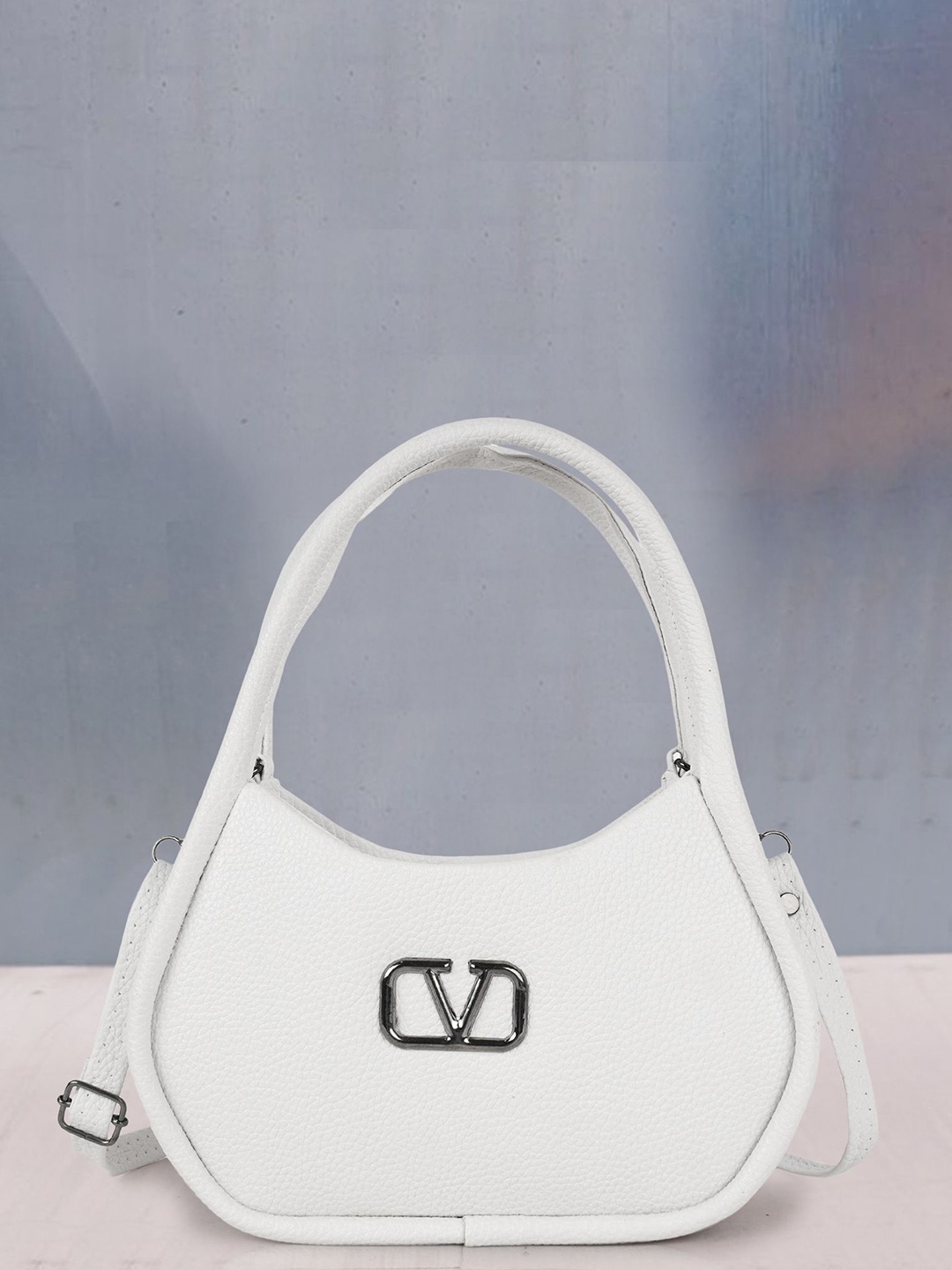 

STARWINGS Women Structured Solid Sling Bag, White