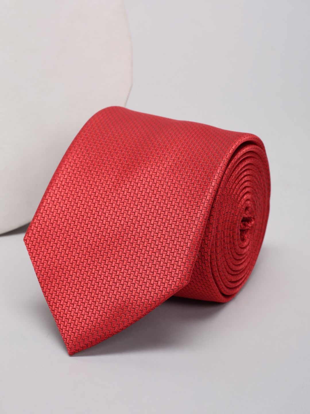 

Louis Philippe Men Fashion Embroidered Tie, Red