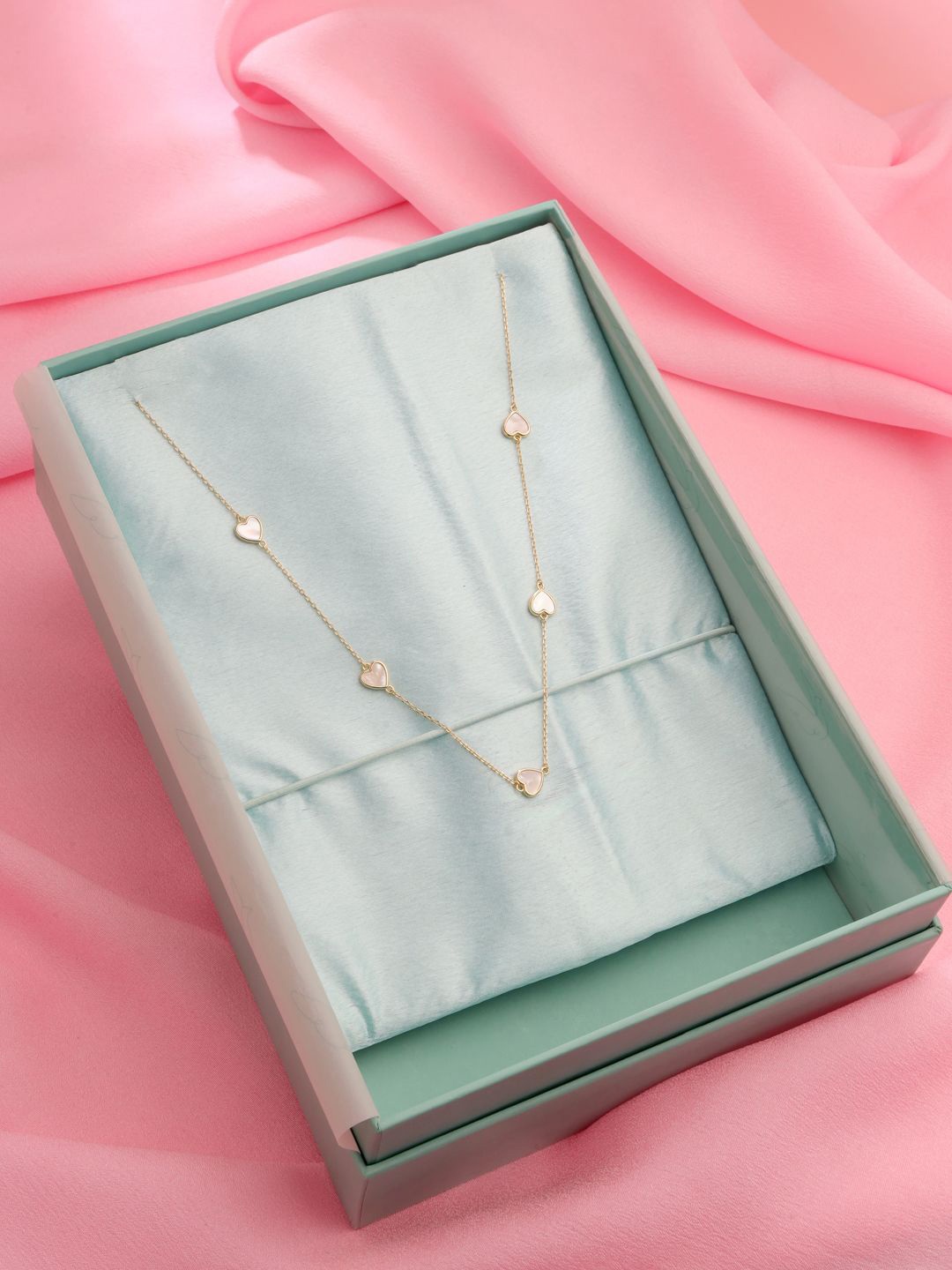 

Kicky And Perky 925 Sterling Silver Gold-Plated Pearls Studded Chain