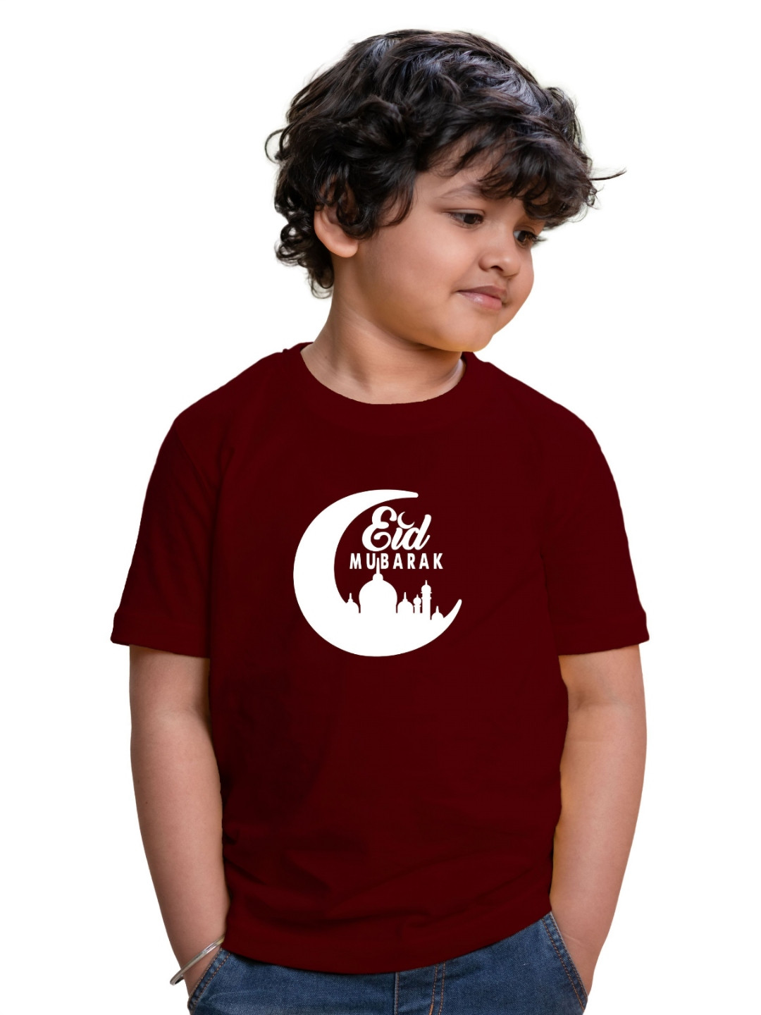 

Chombooka Kids Graphic Printed Round Neck Cotton T-shirt, Maroon