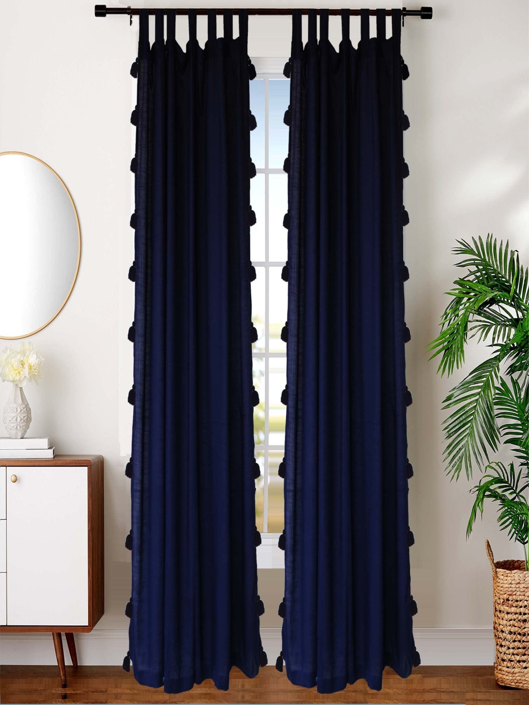

Dekor World Multicoloured Set of 2 Sheer Long Door Curtain, Multi