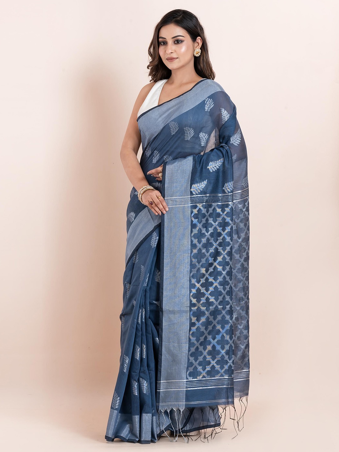 

PUKU Ethnic Motifs Saree, Blue