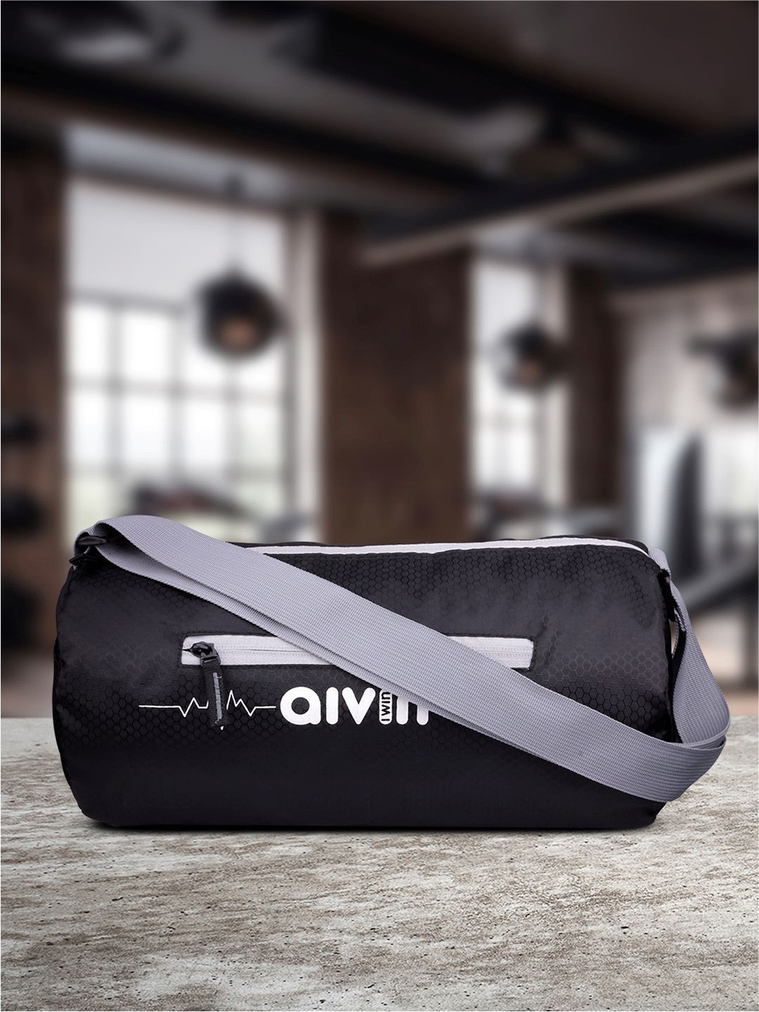 

Aivin Printed Small Sports Or Gym Duffel Bag With Shoulder Straps - 13 L, Black