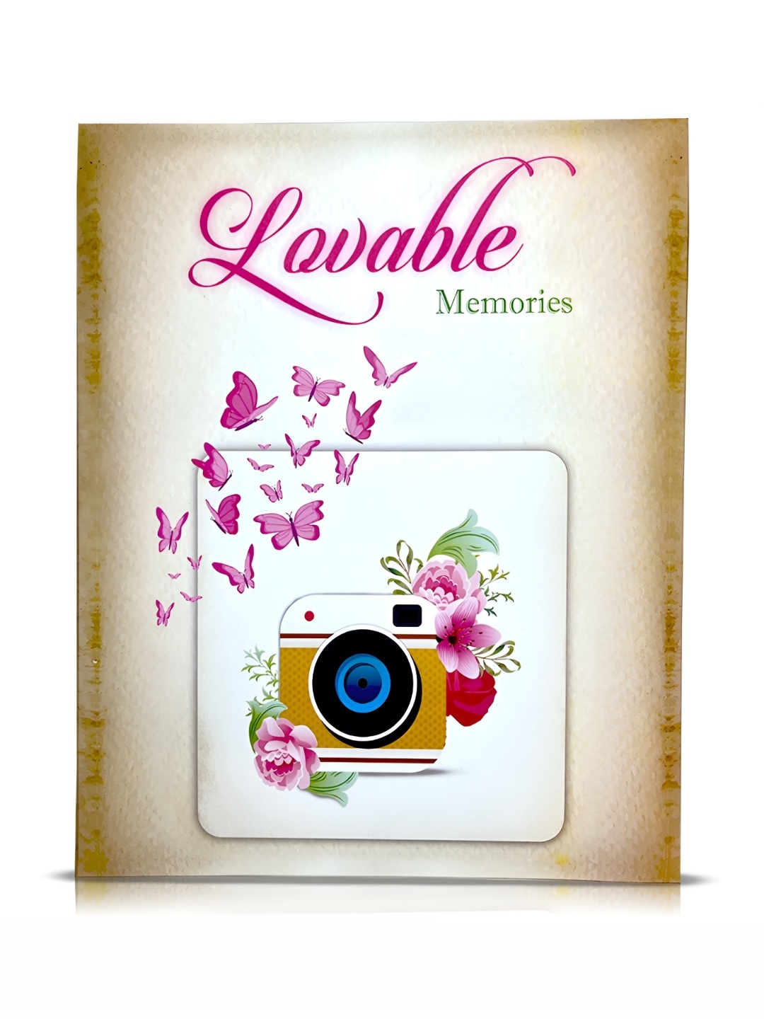 

SEHAZ ARTWORKS Beige Printed Photo Album Book