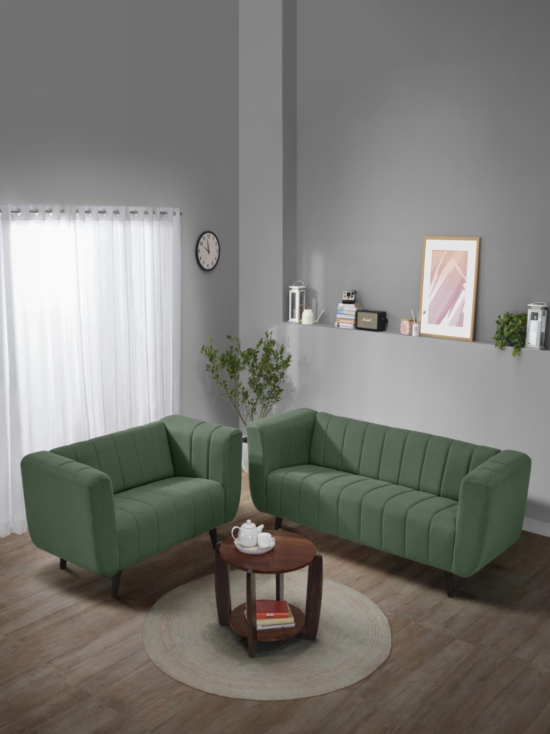 

Sleepyhead Kiki 5 Seater Sofa Set Fabric Sapling Green