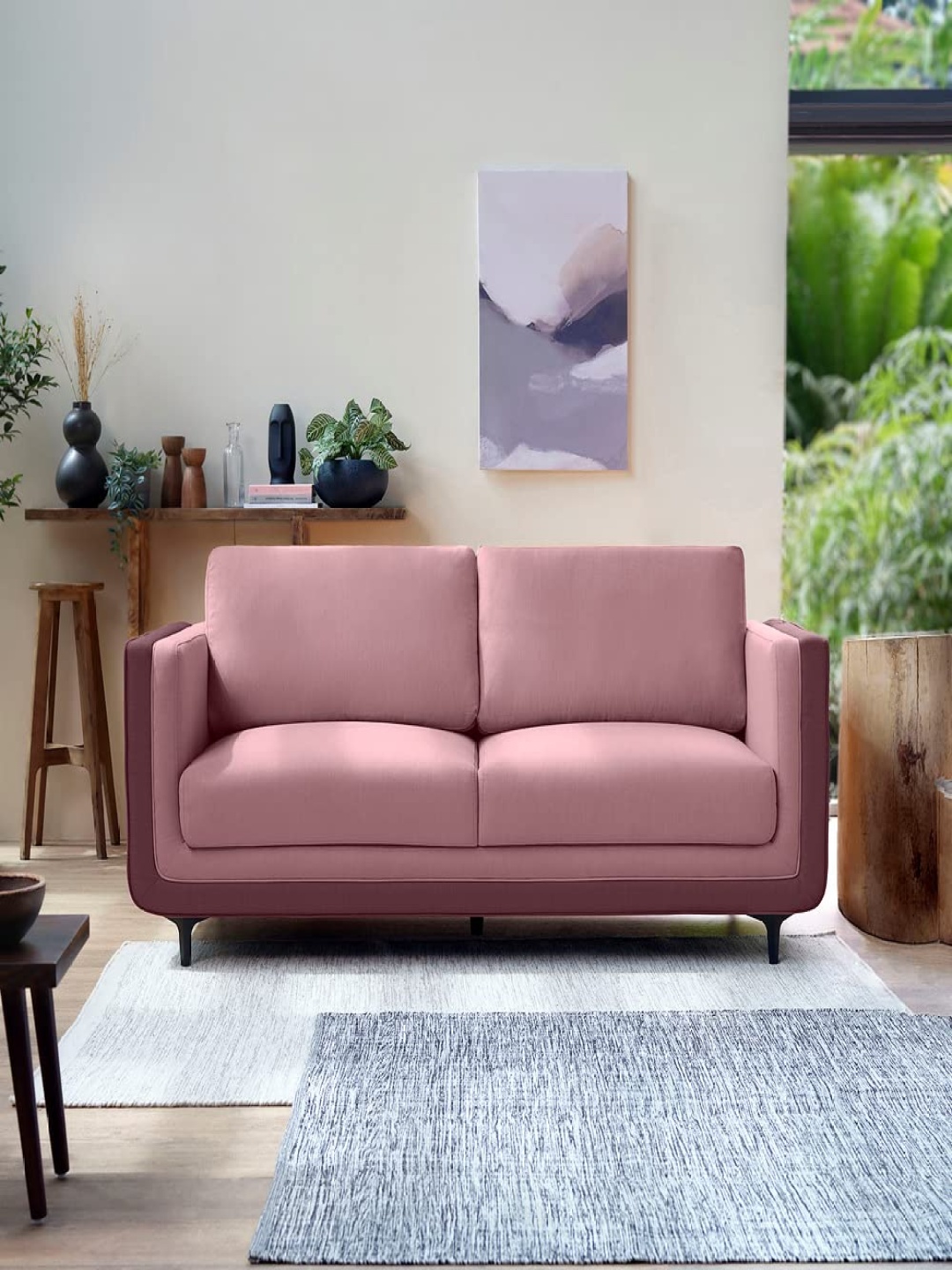 

Sleepyhead Mojo 3 Person Sofa Dual Tone Luxury Sofa Fabric Hazy Purple