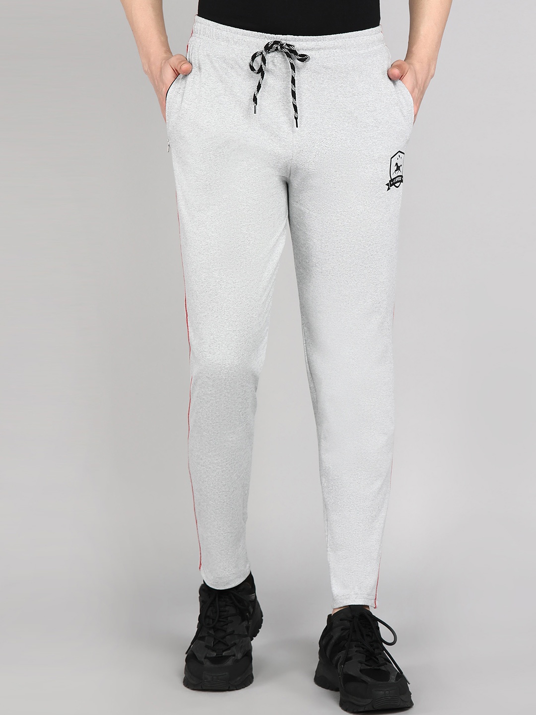 

Moda Rapido Men Mid-Rise Cotton Track Pants, Grey melange
