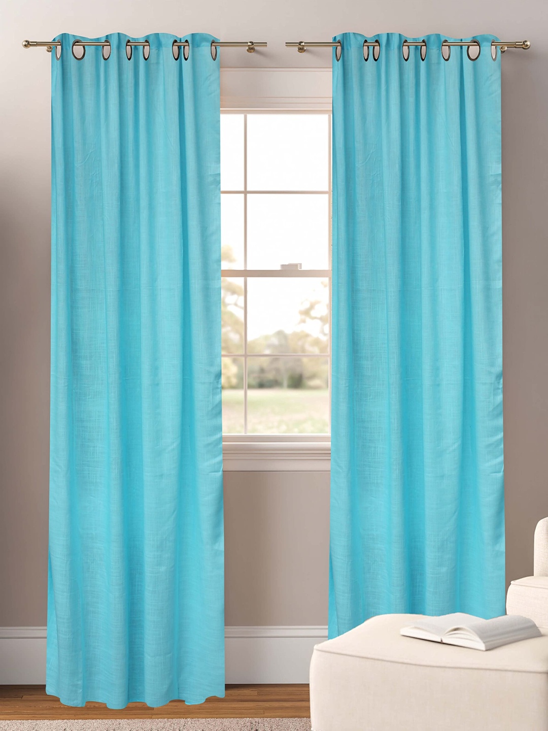 

Dekor World Multicoloured Set of 2 Sheer Door Curtain, Multi