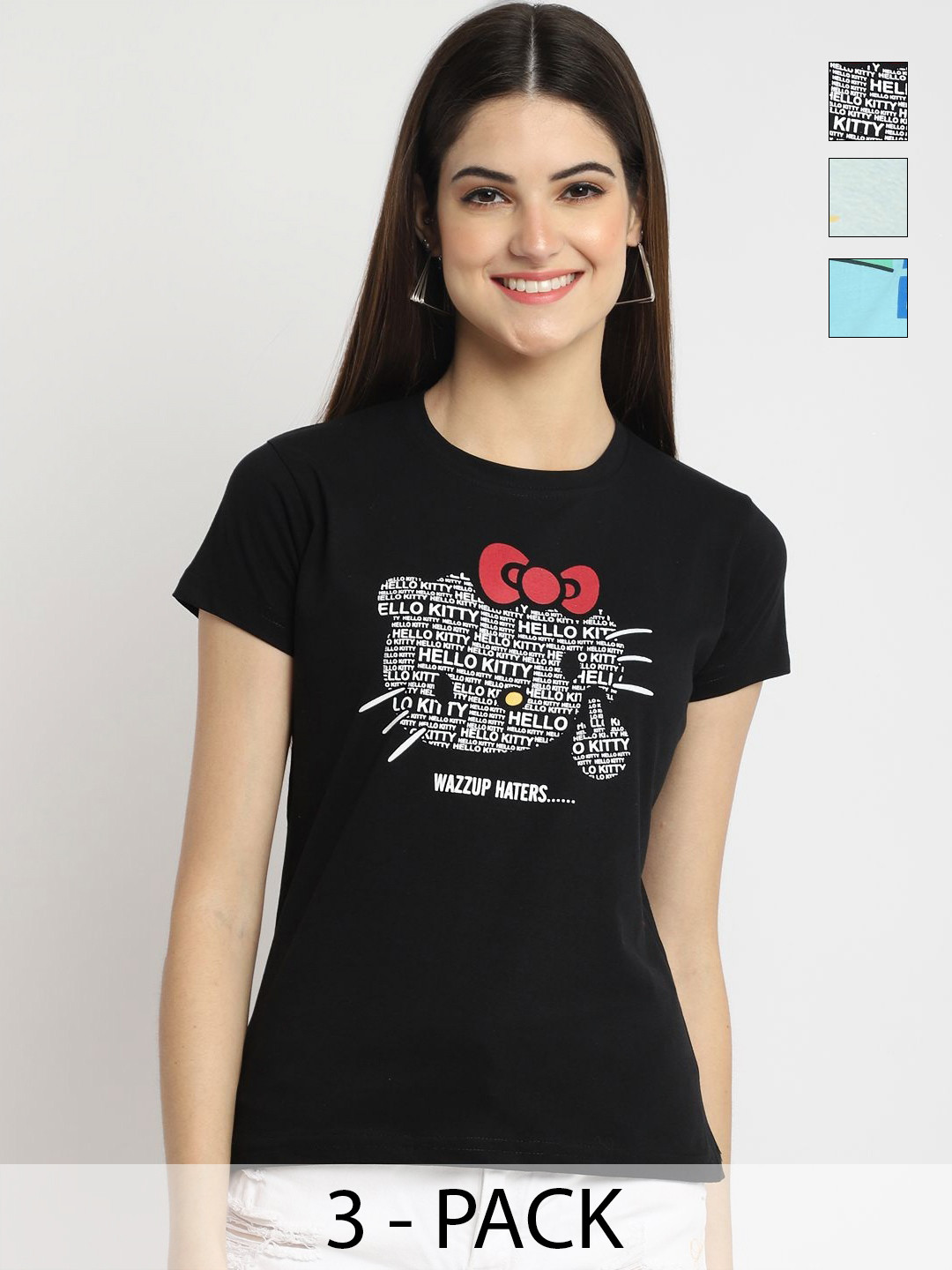 

Dreambe Women Typography Printed T-shirt, Multi