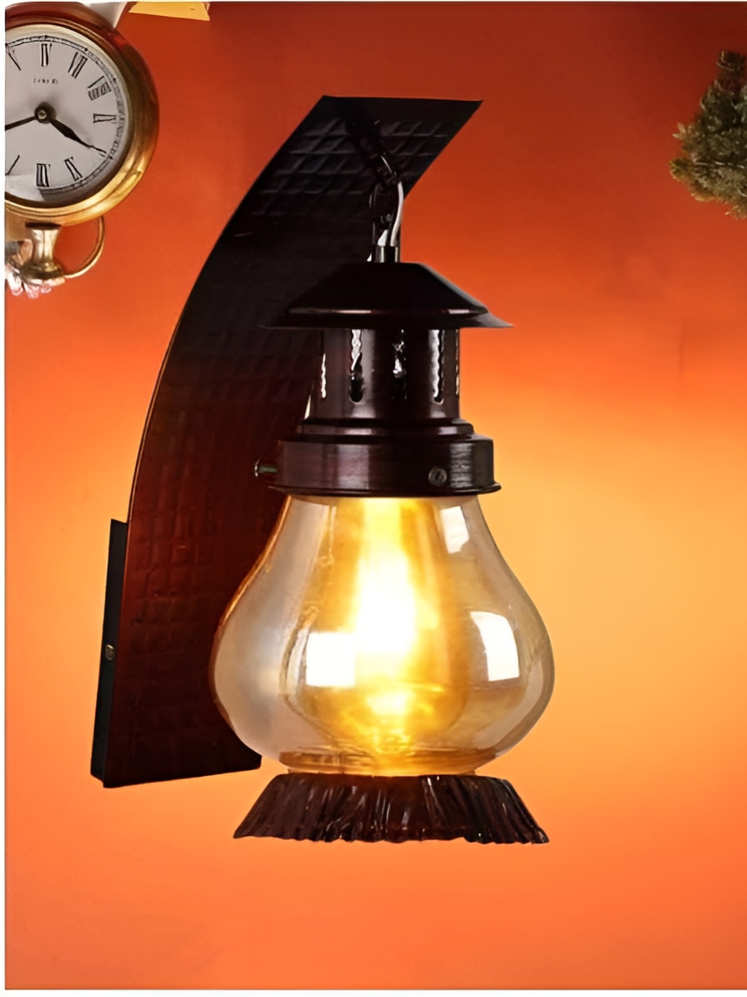 

KINIS Brown Metal Abstract Shaped Wall Lamp